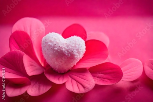 Snowball flower heart
