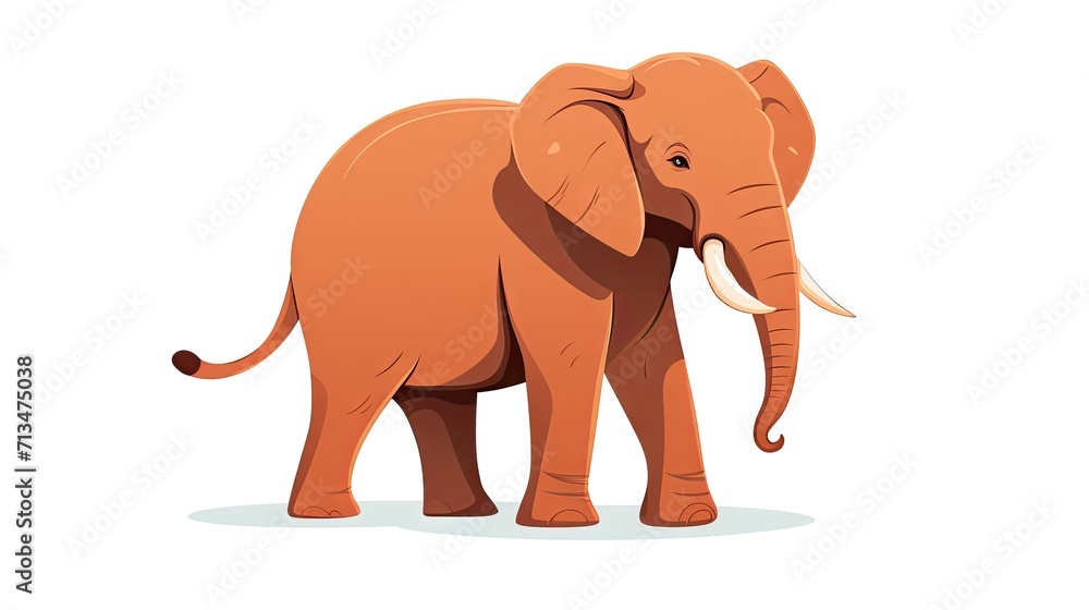 Obraz premium cartoon elephant whimsical, cute, and amusing side of the elephant character, creating a charming visual for various uses