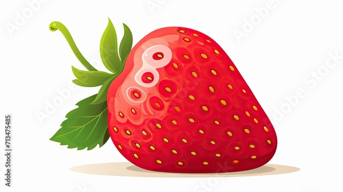 uscious appeal of a strawberry on a white background.