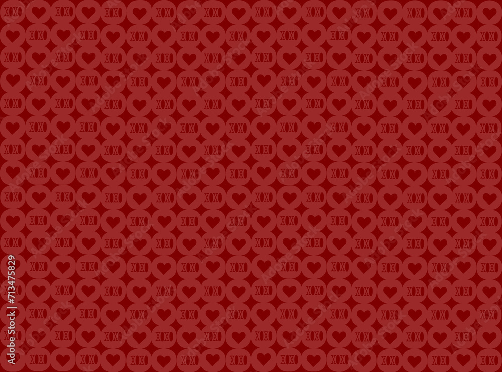 Red on Red Seamless Heart Pattern Red on Red Seamless Heart Pattern