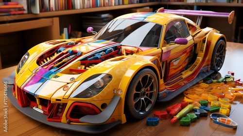 Coloring Book for Children - Sports Racing Car Adventures