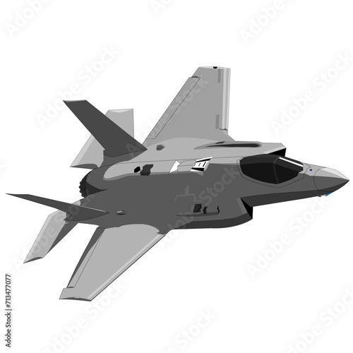 F-35A Side Bank Vector Drawing - For Patches, Posters and Other Merchandise