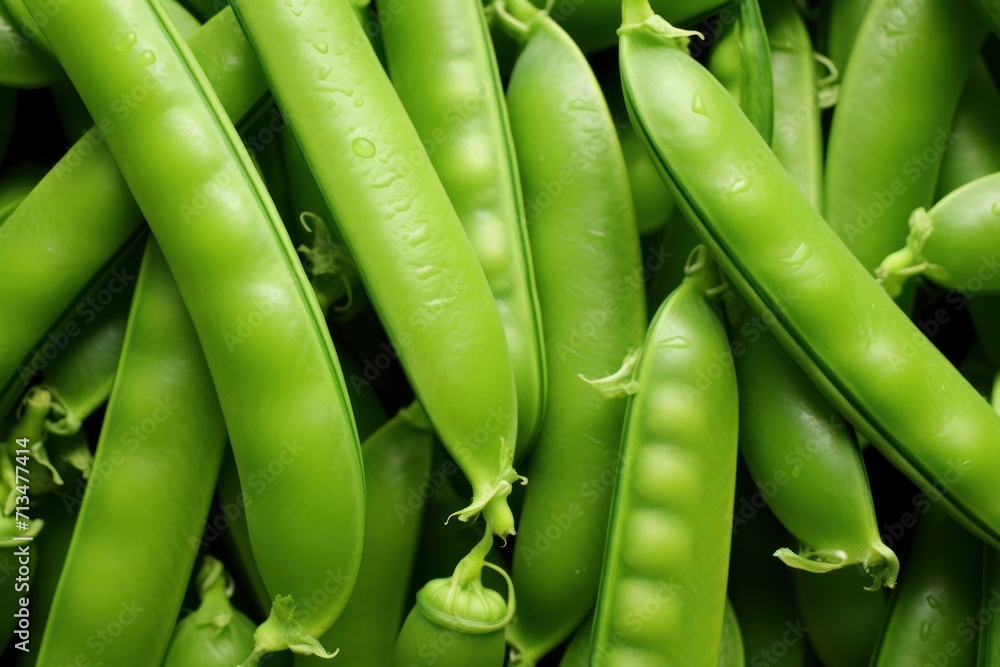 a pile of green peas sitting next to each other on top of a pile of other green pea's. a pile of green peas sitting next to each other on top of a pile of other green pea's.