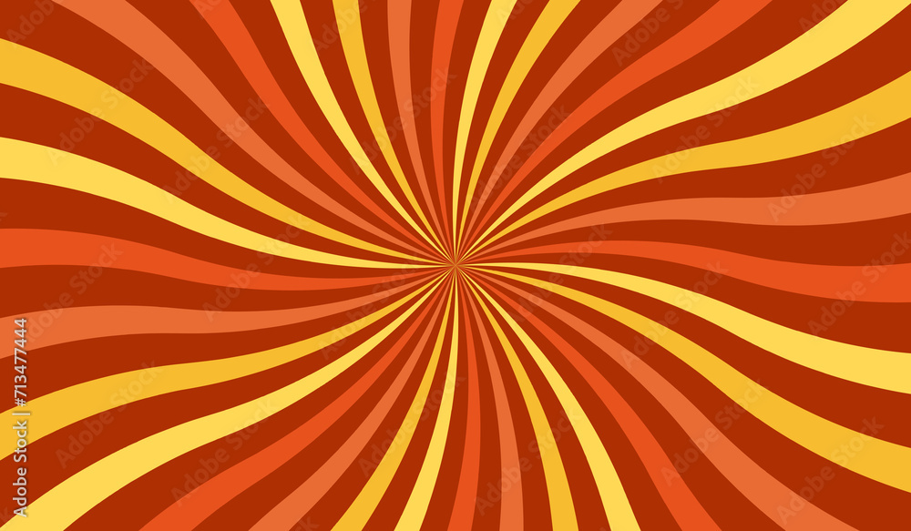 Groovy retro swirl burst background. Vector illustration Groovy retro swirl burst background. Vector illustration