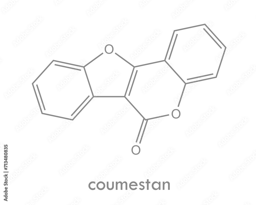 Coumestan structure. Central core of natural compounds called coumestans. Coumestan structure. Central core of natural compounds called coumestans.