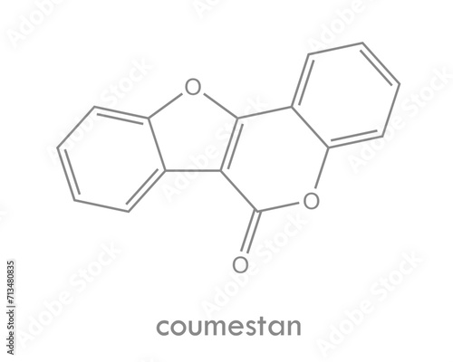 Coumestan structure. Central core of natural compounds called coumestans.
