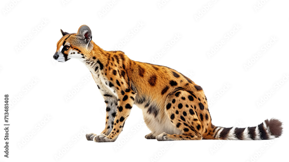 Cheetah Sitting on White Surface, Majestic Predator Resting in Stillness Cheetah Sitting on White Surface, Majestic Predator Resting in Stillness
