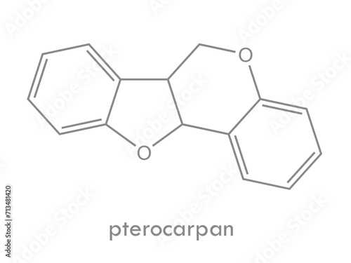 Pterocarpan structure. Molecule of isoflavonoid found in soybean and other plants.