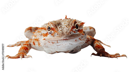 Close Up of Lizard on White Background photo