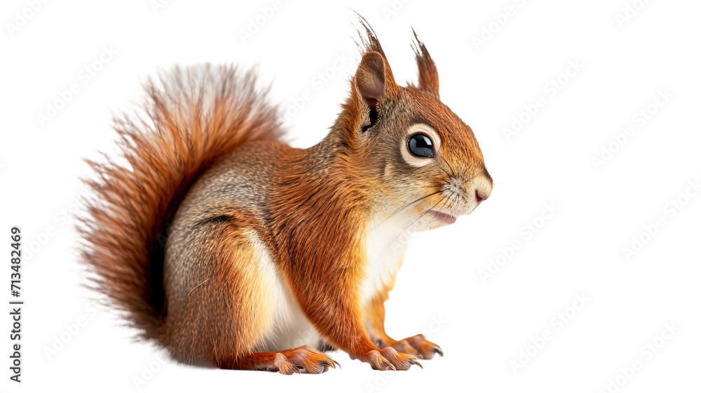 A Squirrel Sitting on a White Surface A Squirrel Sitting on a White Surface