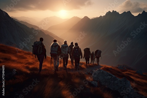 group of people hiking © Alexei