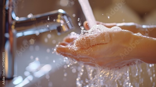 emphasizing frequent handwashing with soap and water