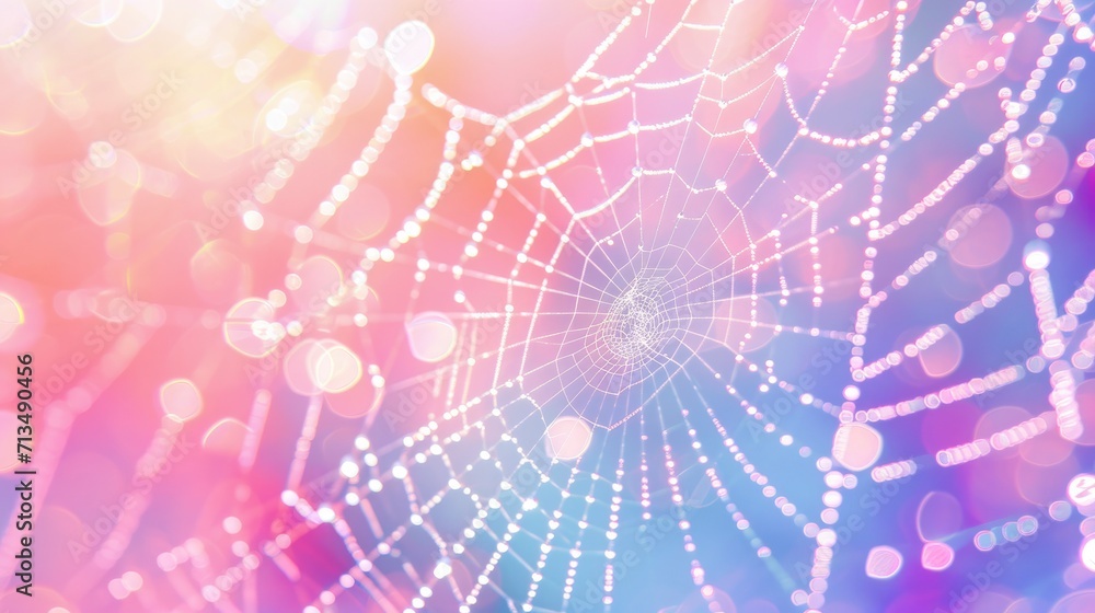 Fototapeta premium cute spider web sticker