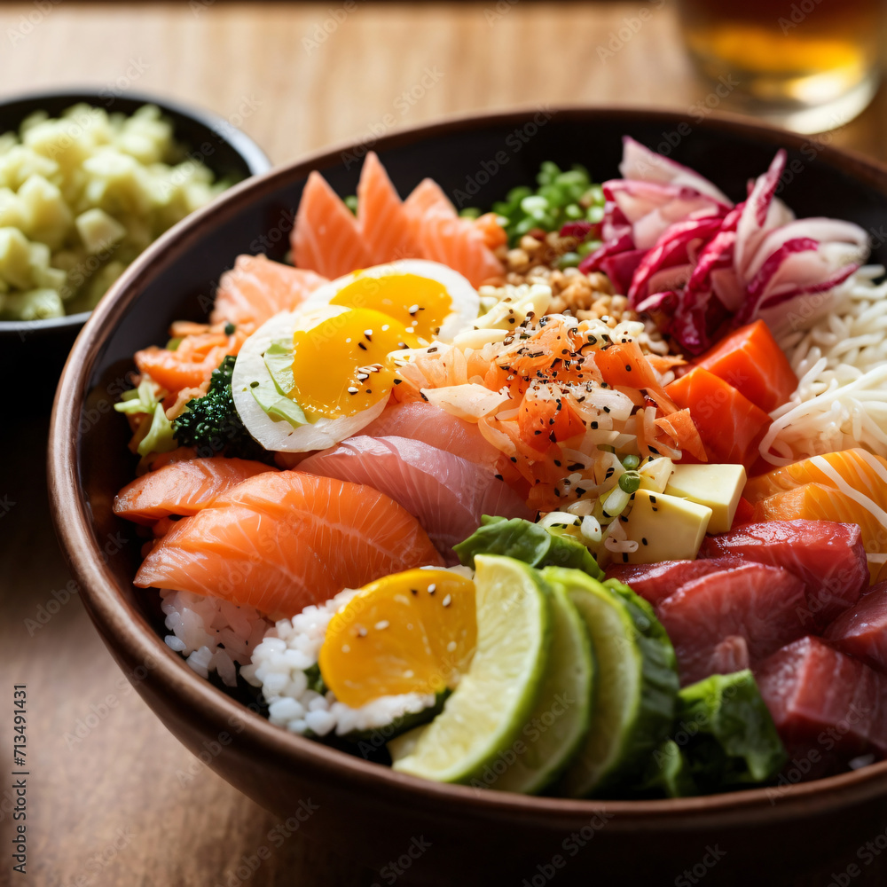 Chirashi Sushi Bowl - Vibrant and Flavorful Seafood Delight Chirashi Sushi Bowl - Vibrant and Flavorful Seafood Delight