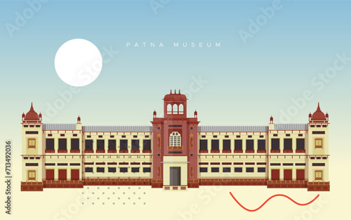 Patna City - Patna Museum -  Icon Illustration