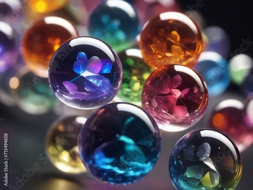Colored Glass Spheres © Dannysv