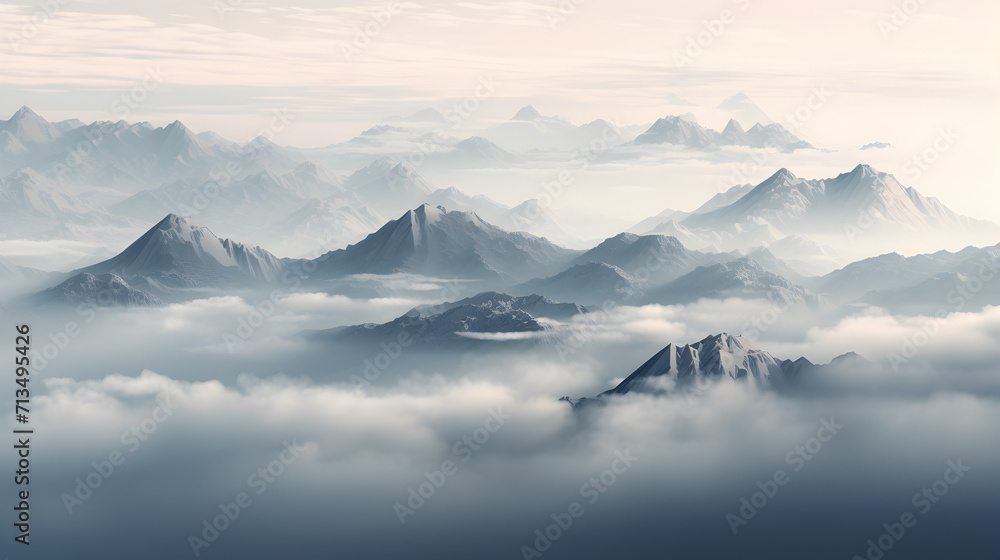 Mountains with a few clouds in the foreground and a few snow capped peaks,,
Scenic sunrise in the high mountains of the alpes