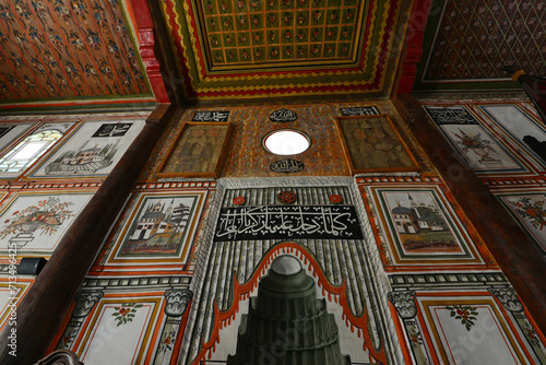 Haci Omer Aga Mosque, located in Acipayam, Denizli, Turkey, was built in 1802. photo