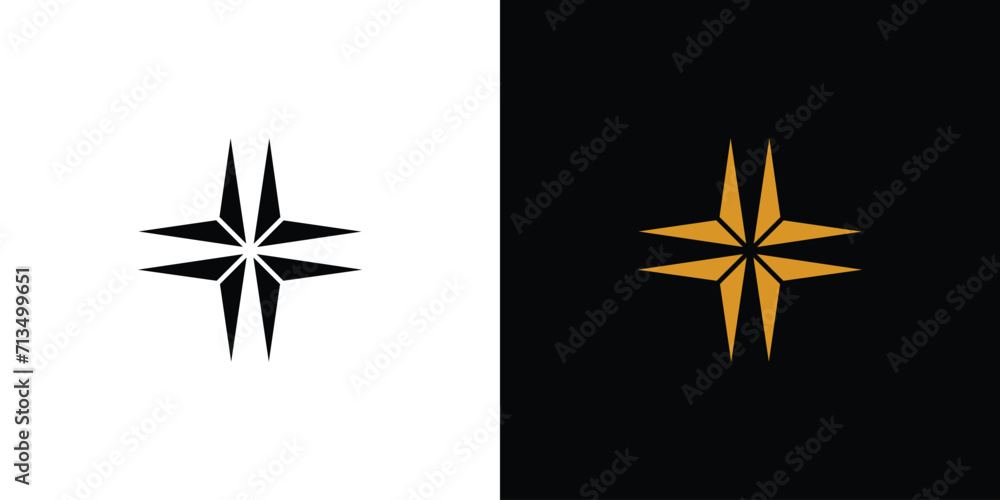 Modern and cool star icon logo design 2 - obrazy, fototapety, plakaty 