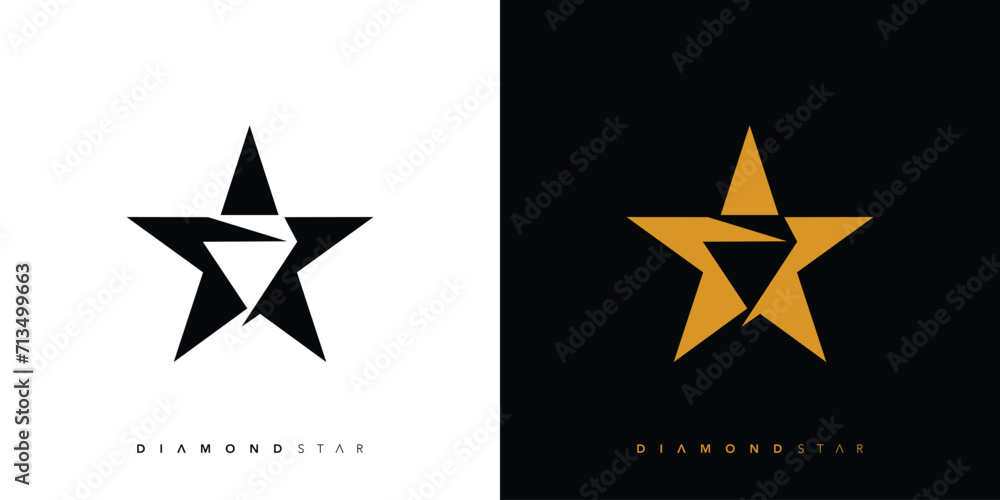 Unique and elegant Diamond star logo design Unique and elegant Diamond star logo design