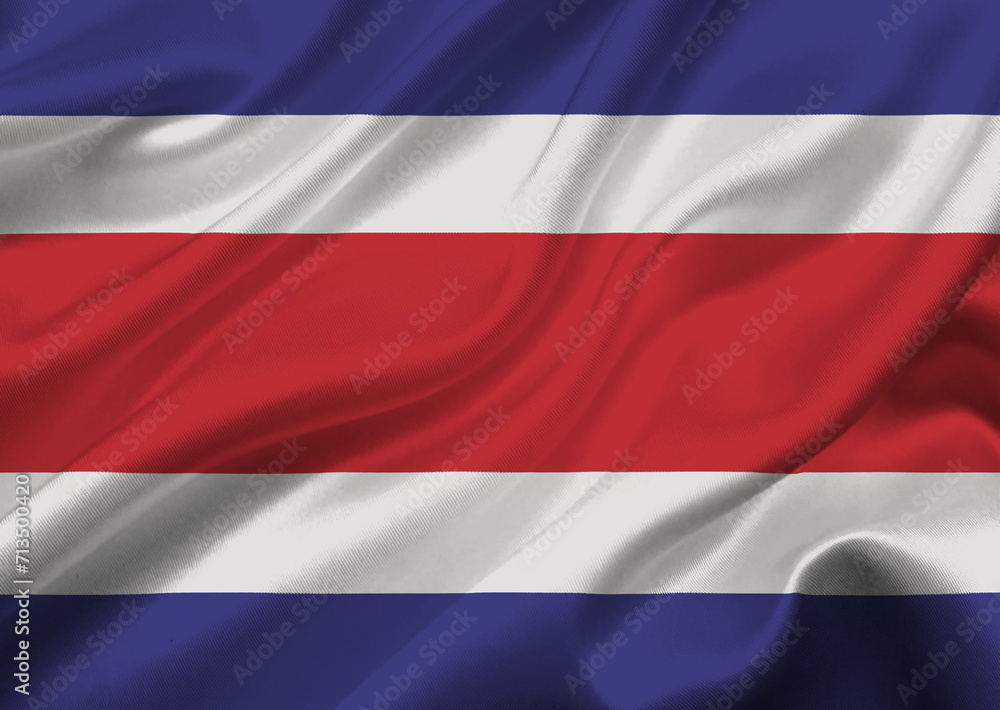 Costa Rica flag waving in the wind. Costa Rica flag waving in the wind.
