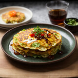 Okonomiyaki - Japanese Savory Pancake Delight