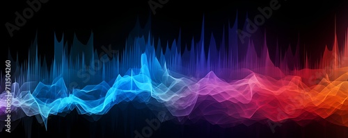 banner abstract particle soundwave or voice pattern background