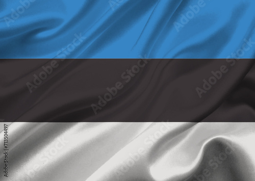 Foto Estonia flag waving in the wind.