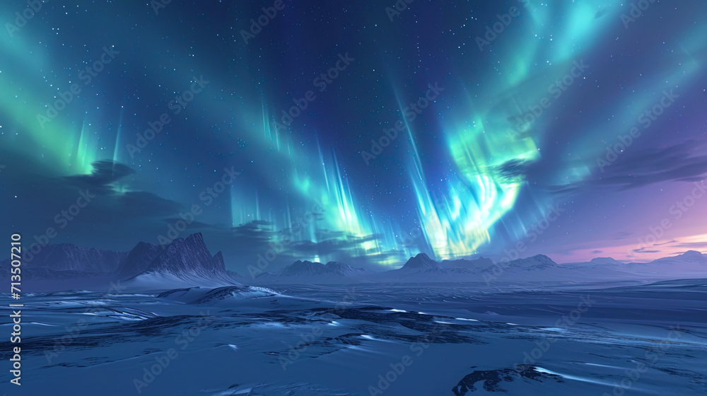 Polar skys are filled with Arctic light, like a magnificent palette of northern lights Polar skys are filled with Arctic light, like a magnificent palette of northern lights