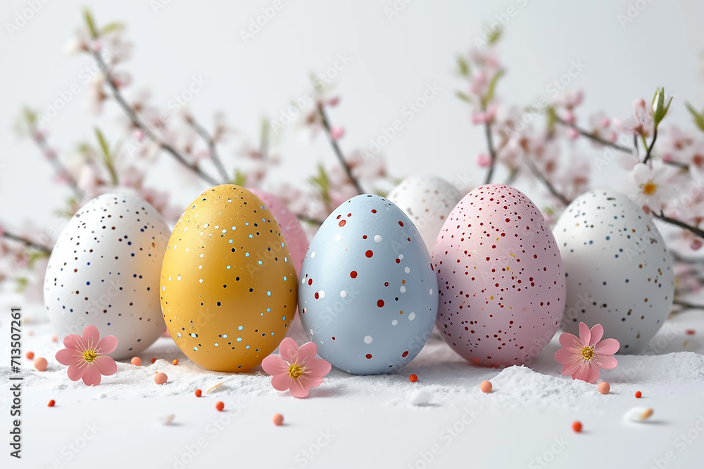 Happy Easter eggs in the nest Happy Easter eggs in the nest