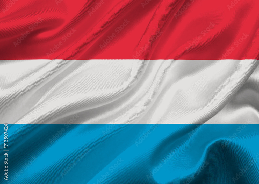 Fototapeta premium Luxembourg flag waving in the wind.