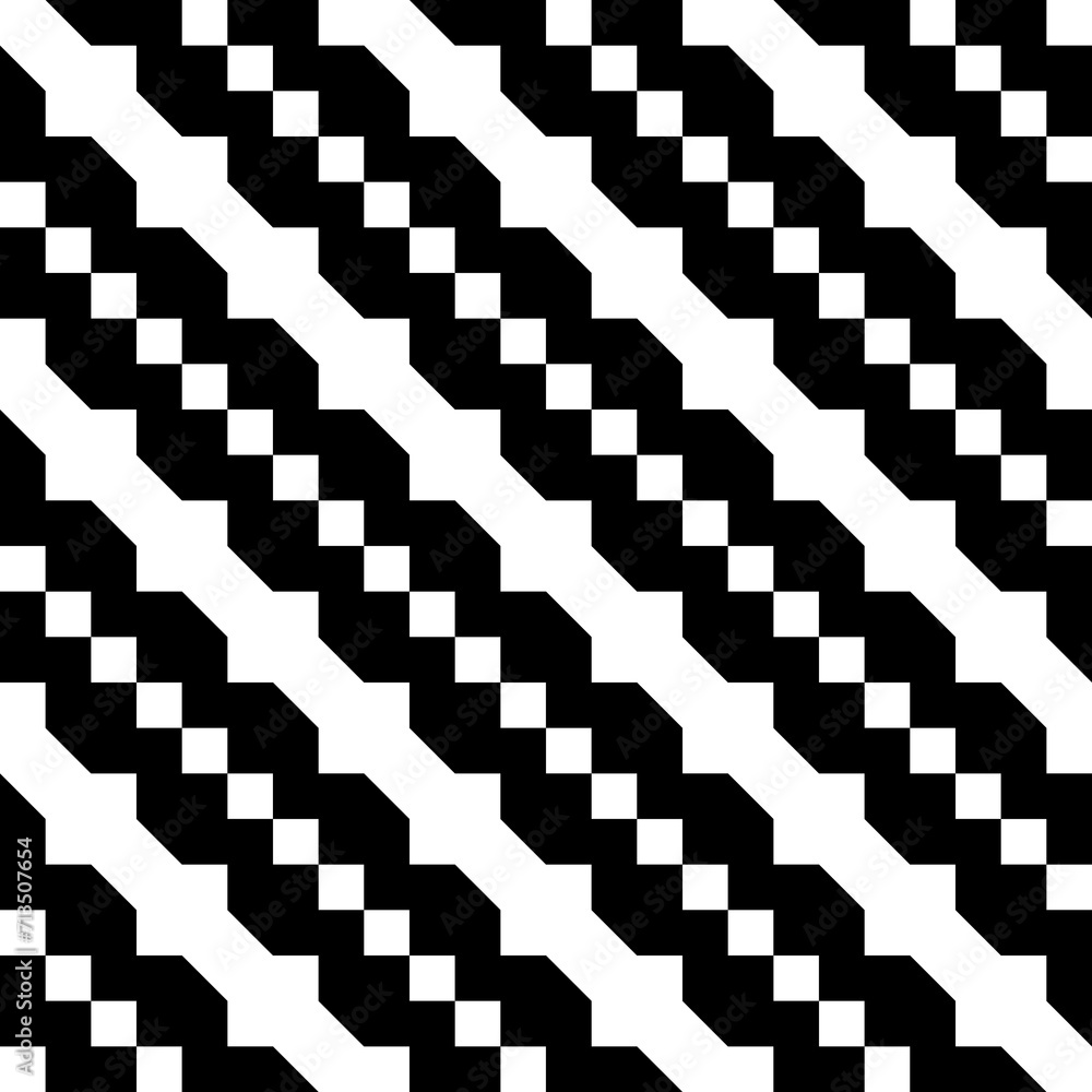 Fototapeta premium Seamless pattern. Figures, checks ornament. Shapes, squares backdrop. Folk wallpaper. Polygons, forms background. Ethnic mosaic. Signs, tiles abstract. Digital paper, textile print. Vector artwork.
