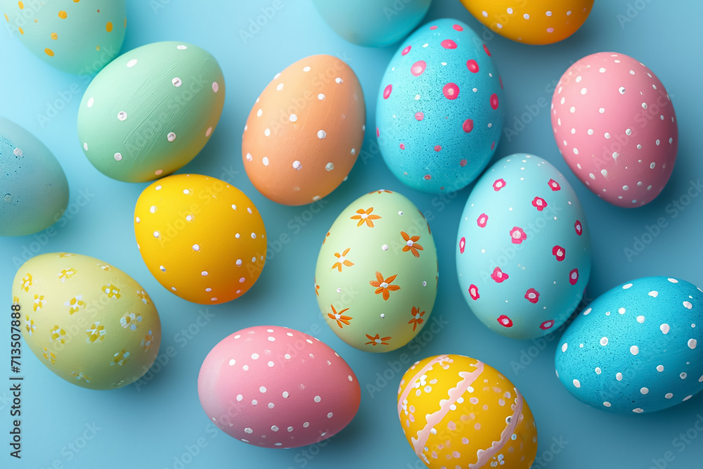 Happy Easter colorful eggs Happy Easter colorful eggs