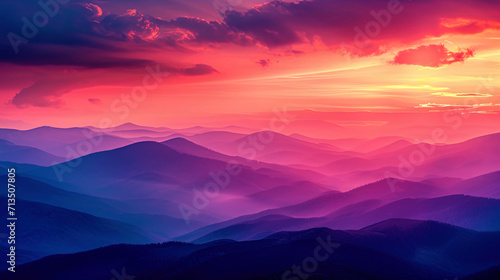 The mountains are shrouded in a fiery sunset, like a natural flame, staining the sky in shades of © JVLMediaUHD