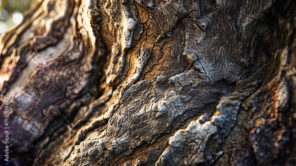 The texture of the tree in the photograph creates a feeling of volume and density, as if wood is r The texture of the tree in the photograph creates a feeling of volume and density, as if wood is r
