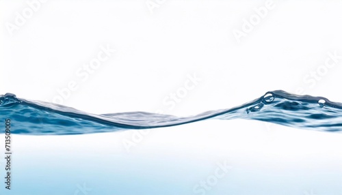 Spring clean water with a small wave and a white background.