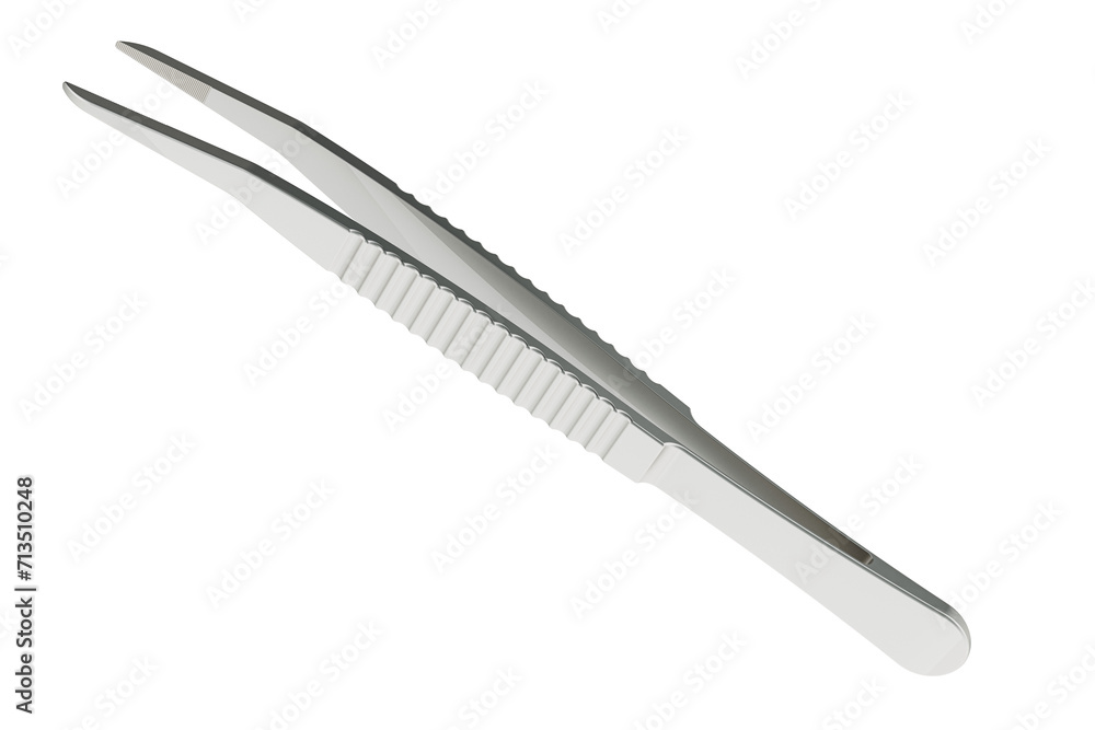 Dental tweezers, 3D rendering isolated on transparent background Dental tweezers, 3D rendering isolated on transparent background