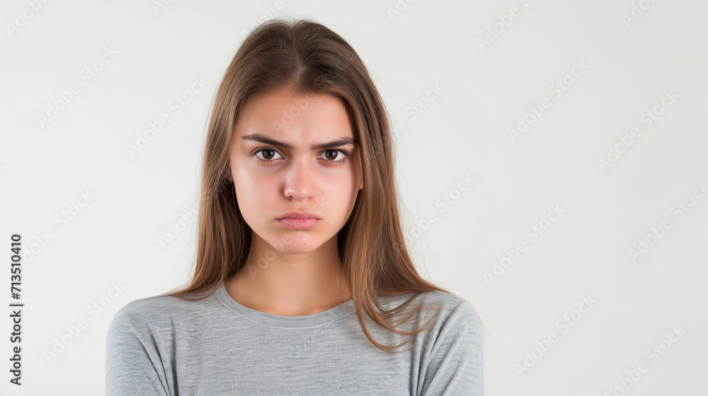 Young Woman with Displeased Expression Young Woman with Displeased Expression