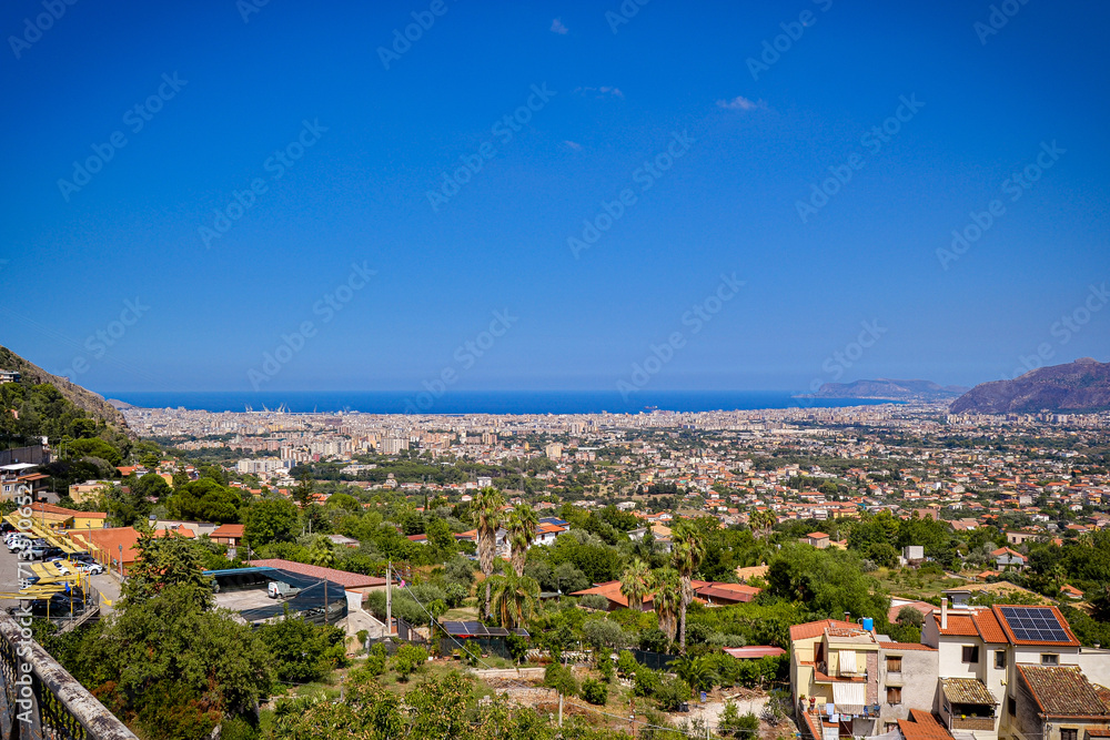 Palermo City Landscape View from Monreale