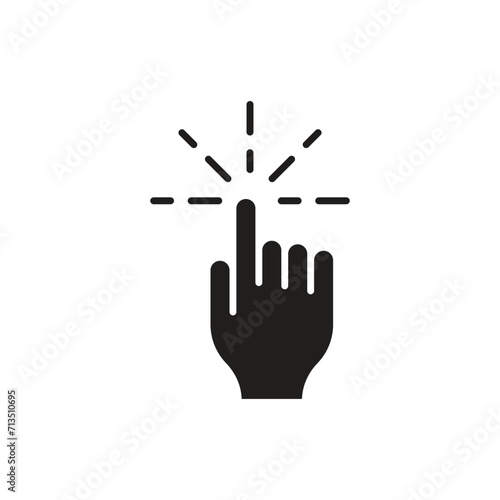 Intersctive touch screen icon, isolated on white background, vector illustration