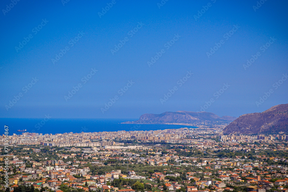 Palermo City Landscape View from Monreale