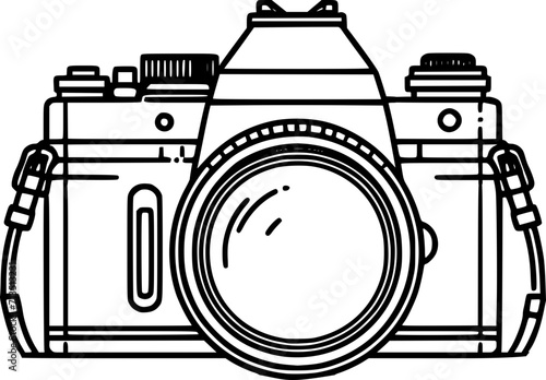 Illustration camera with lense 
