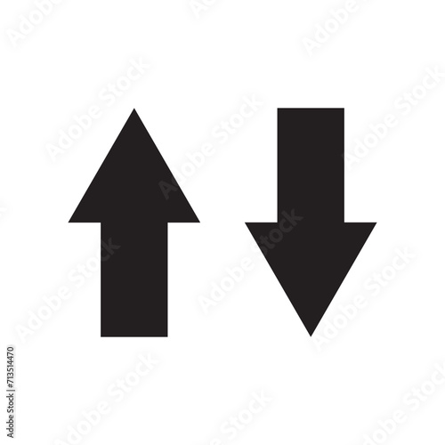 Free Download Up and Down Bookmark Arrow Icons, Symbols of moving up and down, downloading icon, isolated on white background.  - GFXLoad