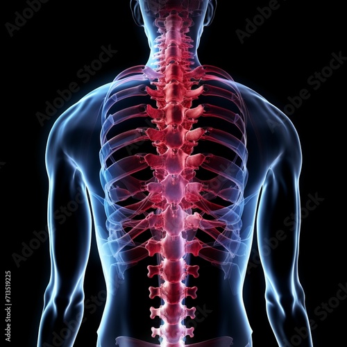 Human Skeleton Chlorine Cervical Spine Later AI Generated pictures