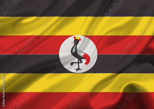 Free Download Uganda flag waving in the wind. - GFXLoad