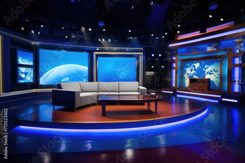 TV Talk Show: A Captivating Evening Production Full of Interviews and News in a Studio Set Up