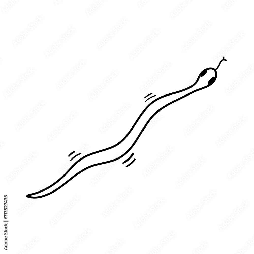 Snake vector icon in doodle style. Symbol in simple design. Cartoon object hand drawn isolated on white background. Snake vector icon in doodle style. Symbol in simple design. Cartoon object hand drawn isolated on white background.