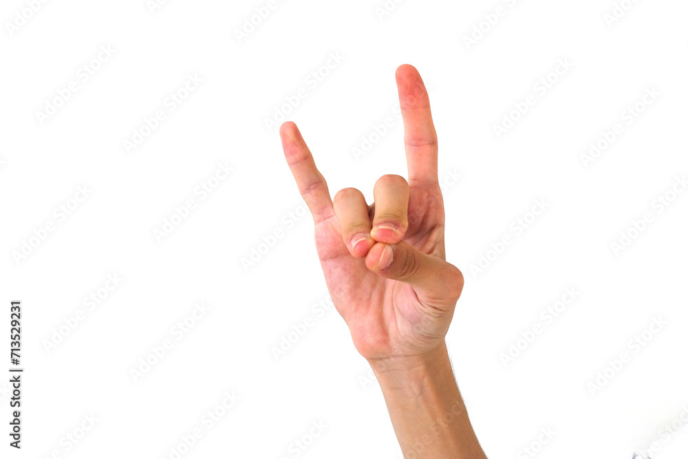 making a wolf silhouette with hands and fingers