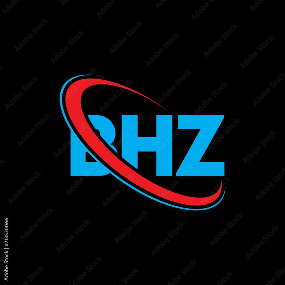 BHZ logo. BHZ letter. BHZ letter logo design. Initials BHZ logo linked with circle and uppercase monogram logo. BHZ typography for technology, business and real estate brand.