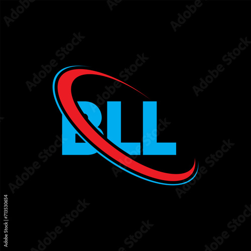 BLL logo. BLL letter. BLL letter logo design. Initials BLL logo linked with circle and uppercase monogram logo. BLL typography for technology, business and real estate brand. photo